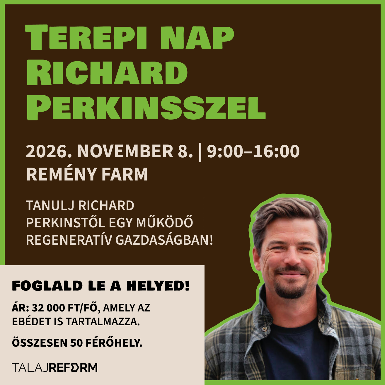 Vasárnapi jegy – Terepi nap Richard Perkinsszel